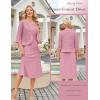 image:imageGRACE KARIN Womens Formal Wedding Guest Dress2 Piece Mother of The Bride DressesTea Party Sequin Dress with JacketPink