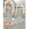 image:imageGRACE KARIN Womens Formal Wedding Guest Dress2 Piece Mother of The Bride DressesTea Party Sequin Dress with JacketSage Green