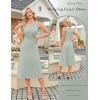 image:imageGRACE KARIN Womens Formal Wedding Guest Dress2 Piece Mother of The Bride DressesTea Party Sequin Dress with JacketSage Green