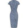 image:imageGRACE KARIN Womens Gorgeous Pencil Dress Cap Sleeve Tweed Pencil Dress for WorkBlue Textured