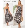 image:imageGRACE KARIN Womens Maxi Floral Sundresses Summer Beach Boho Dress Spaghetti Strap Dresses Casual Fashion Clothes with PocketsBlack and Beige Floral