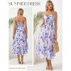 image:imageGRACE KARIN Womens Maxi Floral Sundresses Summer Beach Boho Dress Spaghetti Strap Dresses Casual Fashion Clothes with PocketsBlue Purple Floral