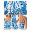 image:imageGRACE KARIN Womens Maxi Floral Sundresses Summer Beach Boho Dress Spaghetti Strap Dresses Casual Fashion Clothes with PocketsBlue and White Floral