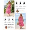 image:imageGRACE KARIN Womens Maxi Floral Sundresses Summer Beach Boho Dress Spaghetti Strap Dresses Casual Fashion Clothes with PocketsHot Pink Floral