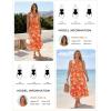 image:imageGRACE KARIN Womens Maxi Floral Sundresses Summer Beach Boho Dress Spaghetti Strap Dresses Casual Fashion Clothes with PocketsOrange Floral