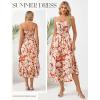 image:imageGRACE KARIN Womens Maxi Floral Sundresses Summer Beach Boho Dress Spaghetti Strap Dresses Casual Fashion Clothes with PocketsOrange and Yellow Floral