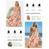 image:imageGRACE KARIN Womens Maxi Floral Sundresses Summer Beach Boho Dress Spaghetti Strap Dresses Casual Fashion Clothes with PocketsOrange and Yellow Floral