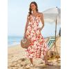 image:imageGRACE KARIN Womens Maxi Floral Sundresses Summer Beach Boho Dress Spaghetti Strap Dresses Casual Fashion Clothes with PocketsOrange and Yellow Floral