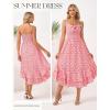 image:imageGRACE KARIN Womens Maxi Floral Sundresses Summer Beach Boho Dress Spaghetti Strap Dresses Casual Fashion Clothes with PocketsPink Floral