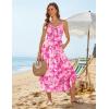 image:imageGRACE KARIN Womens Maxi Floral Sundresses Summer Beach Boho Dress Spaghetti Strap Dresses Casual Fashion Clothes with PocketsRose Pink Floral