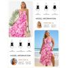 image:imageGRACE KARIN Womens Maxi Floral Sundresses Summer Beach Boho Dress Spaghetti Strap Dresses Casual Fashion Clothes with PocketsRose Pink Floral