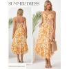 image:imageGRACE KARIN Womens Maxi Floral Sundresses Summer Beach Boho Dress Spaghetti Strap Dresses Casual Fashion Clothes with PocketsYellow Floral