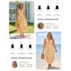 image:imageGRACE KARIN Womens Maxi Floral Sundresses Summer Beach Boho Dress Spaghetti Strap Dresses Casual Fashion Clothes with PocketsYellow Floral