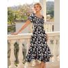 image:imageGRACE KARIN Womens Summer Floral Maxi Dress 2026 Flowy Wedding Guest Dress A Line Boho Dresses Fashion Clothing with PocketsBlack Pink Floral
