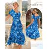 image:imageGRACE KARIN Womens Summer Floral Maxi Dress 2026 Flowy Wedding Guest Dress A Line Boho Dresses Fashion Clothing with PocketsBlue Floral