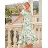 image:imageGRACE KARIN Womens Summer Floral Maxi Dress 2026 Flowy Wedding Guest Dress A Line Boho Dresses Fashion Clothing with PocketsGreen Floral