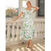 image:imageGRACE KARIN Womens Summer Floral Maxi Dress 2026 Flowy Wedding Guest Dress A Line Boho Dresses Fashion Clothing with PocketsGreen Floral