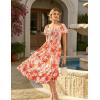 image:imageGRACE KARIN Womens Summer Floral Maxi Dress 2026 Flowy Wedding Guest Dress A Line Boho Dresses Fashion Clothing with PocketsOrange Floral