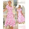 image:imageGRACE KARIN Womens Summer Floral Maxi Dress 2026 Flowy Wedding Guest Dress A Line Boho Dresses Fashion Clothing with PocketsPink Floral
