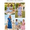 image:imageGRACE KARIN Womens Summer Floral Maxi Dress 2026 Flowy Wedding Guest Dress A Line Boho Dresses Fashion Clothing with PocketsPink Floral