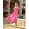 image:imageGRACE KARIN Womens Summer Floral Maxi Dress 2026 Flowy Wedding Guest Dress A Line Boho Dresses Fashion Clothing with PocketsRose Red Floral