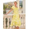 image:imageGRACE KARIN Womens Summer Floral Maxi Dress 2026 Flowy Wedding Guest Dress A Line Boho Dresses Fashion Clothing with PocketsYellow Floral