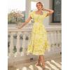 image:imageGRACE KARIN Womens Summer Floral Maxi Dress 2026 Flowy Wedding Guest Dress A Line Boho Dresses Fashion Clothing with PocketsYellow Floral