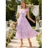 image:imageGRACE KARIN Womens Summer Floral Maxi Dress 2026 Ruffle Sleeve Smocked Sundress Flowy Wedding Guest Long Dresses with PocketLavender Floral