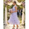 image:imageGRACE KARIN Womens Summer Floral Maxi Dress 2026 Ruffle Sleeve Smocked Sundress Flowy Wedding Guest Long Dresses with PocketPurple Floral