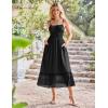image:imageGRACE KARIN Womens Summer Maxi Dress 2026Smocked Ruched Bust Sundress with Adjustable Straps amp PocketsBeach Vacation DressBlack