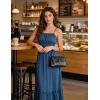 image:imageGRACE KARIN Womens Summer Maxi Dress 2026Smocked Ruched Bust Sundress with Adjustable Straps amp PocketsBeach Vacation DressBlue