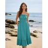 image:imageGRACE KARIN Womens Summer Maxi Dress 2026Smocked Ruched Bust Sundress with Adjustable Straps amp PocketsBeach Vacation DressBlue Green
