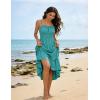 image:imageGRACE KARIN Womens Summer Maxi Dress 2026Smocked Ruched Bust Sundress with Adjustable Straps amp PocketsBeach Vacation DressBlue Green