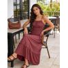 image:imageGRACE KARIN Womens Summer Maxi Dress 2026Smocked Ruched Bust Sundress with Adjustable Straps amp PocketsBeach Vacation DressBrick Red