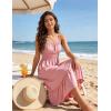 image:imageGRACE KARIN Womens Summer Maxi Dress 2026Smocked Ruched Bust Sundress with Adjustable Straps amp PocketsBeach Vacation DressLight Pink