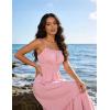 image:imageGRACE KARIN Womens Summer Maxi Dress 2026Smocked Ruched Bust Sundress with Adjustable Straps amp PocketsBeach Vacation DressLight Pink