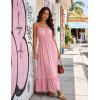 image:imageGRACE KARIN Womens Summer Maxi Dress 2026Smocked Ruched Bust Sundress with Adjustable Straps amp PocketsBeach Vacation DressLight Pink