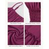 image:imageGRACE KARIN Womens Summer Maxi Dress 2026Smocked Ruched Bust Sundress with Adjustable Straps amp PocketsBeach Vacation DressPurple Red