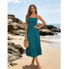 image:imageGRACE KARIN Womens Summer Maxi Dress 2026Smocked Ruched Bust Sundress with Adjustable Straps amp PocketsBeach Vacation DressTeal