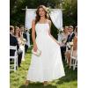 image:imageGRACE KARIN Womens Summer Maxi Dress 2026Smocked Ruched Bust Sundress with Adjustable Straps amp PocketsBeach Vacation DressWhite