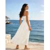 image:imageGRACE KARIN Womens Summer Maxi Dress 2026Smocked Ruched Bust Sundress with Adjustable Straps amp PocketsBeach Vacation DressWhite