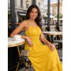 image:imageGRACE KARIN Womens Summer Maxi Dress 2026Smocked Ruched Bust Sundress with Adjustable Straps amp PocketsBeach Vacation DressYellow