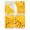 image:imageGRACE KARIN Womens Summer Maxi Dress 2026Smocked Ruched Bust Sundress with Adjustable Straps amp PocketsBeach Vacation DressYellow