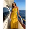 image:imageGRACE KARIN Womens Summer Maxi Dress 2026Smocked Ruched Bust Sundress with Adjustable Straps amp PocketsBeach Vacation DressYellow