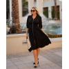 image:imageGRACE KARIN Womens Summer Midi Dress 2026 A Line Business Office Work Dress Fit and Flare Zipper 34 Sleeve Dress with PocketBlack
