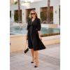 image:imageGRACE KARIN Womens Summer Midi Dress 2026 A Line Business Office Work Dress Fit and Flare Zipper 34 Sleeve Dress with PocketBlack