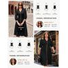 image:imageGRACE KARIN Womens Summer Midi Dress 2026 A Line Business Office Work Dress Fit and Flare Zipper 34 Sleeve Dress with PocketBlack