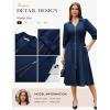 image:imageGRACE KARIN Womens Summer Midi Dress 2026 A Line Business Office Work Dress Fit and Flare Zipper 34 Sleeve Dress with PocketNavy Blue