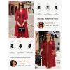 image:imageGRACE KARIN Womens Summer Midi Dress 2026 A Line Business Office Work Dress Fit and Flare Zipper 34 Sleeve Dress with PocketRed