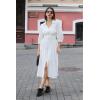 image:imageGRACE KARIN Womens Summer Midi Dress 2026 A Line Business Office Work Dress Fit and Flare Zipper 34 Sleeve Dress with PocketWhite